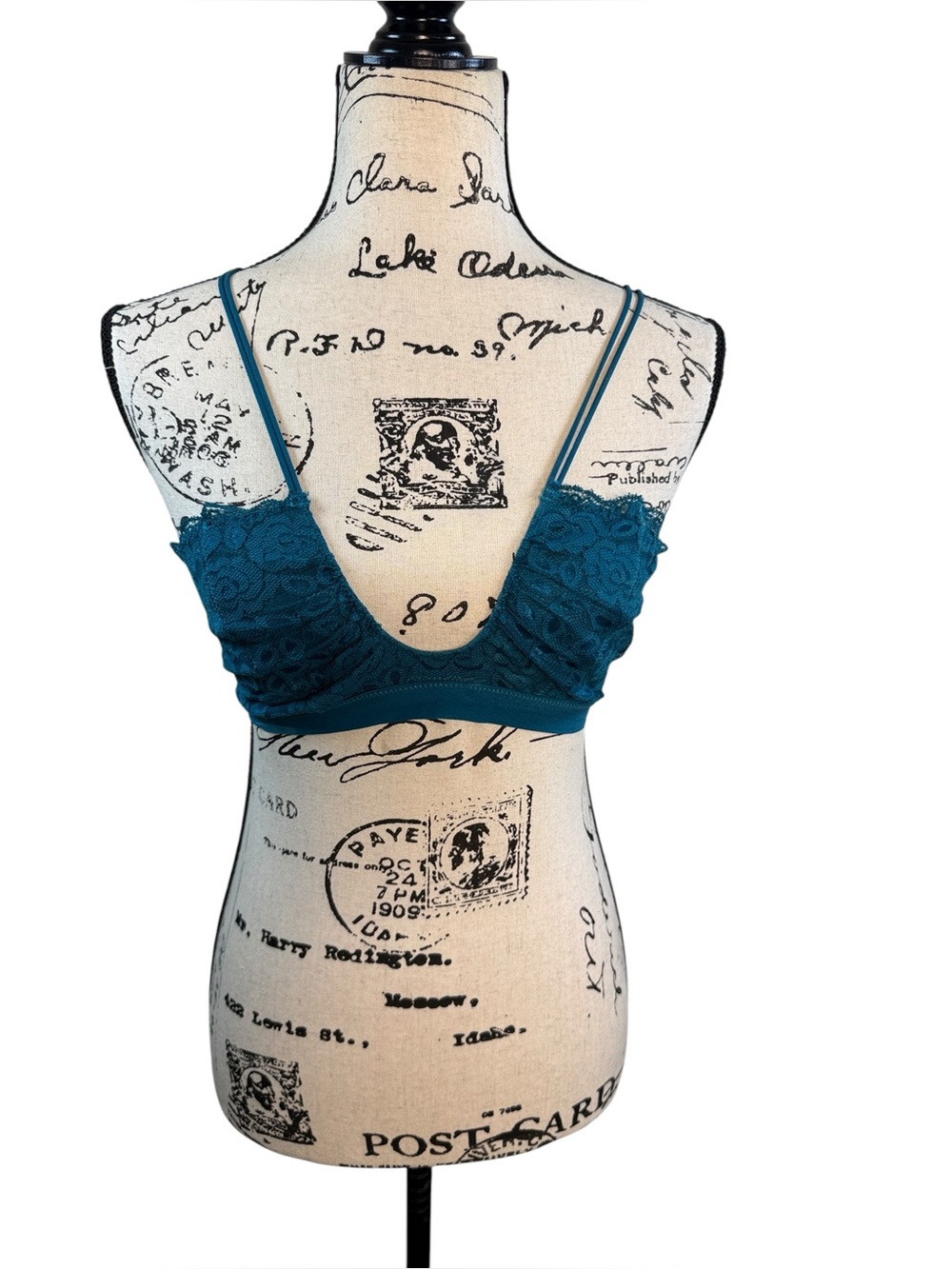 Free People Teal Lace Bralette size Medium
